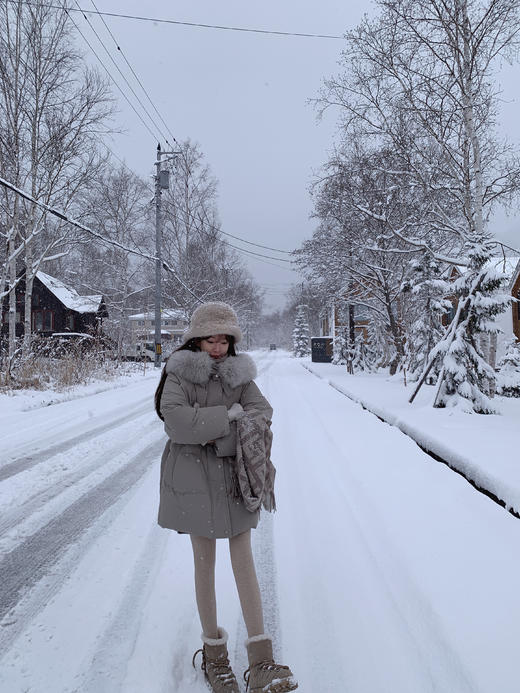 XS码 金蘑菇菇 冬日情书 穿上就有幸福感 / 三星鸭绒可溯源 磁吸狐狸毛绑带 商品图9