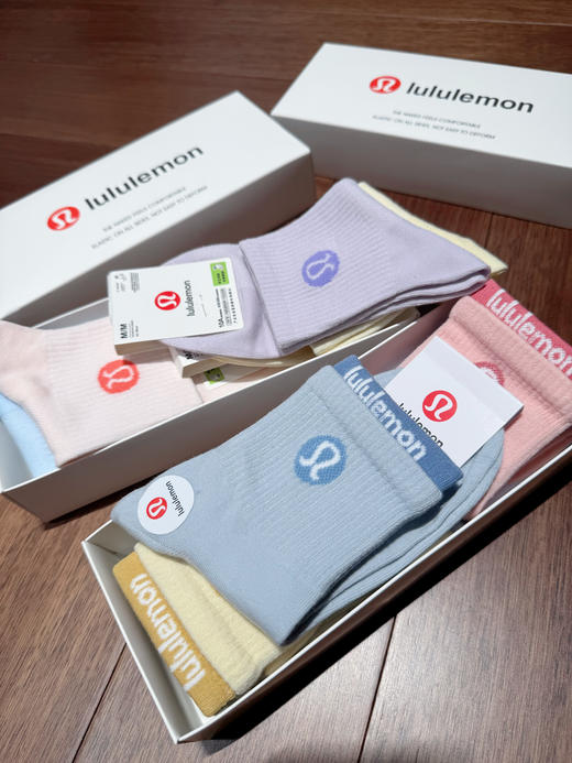 LU纯原订单马卡龙色系棉袜 商品图0