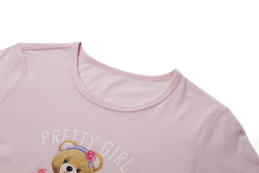 【迷你小熊棉莫套装】舒雅童装女童长袖长裤家居套装47.5%棉47.5%莫代尔5% 氨纶 180gsm  3F/25257H 商品图6