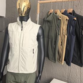 秋季新款男士多功能立领设计防风防水透气马甲无袖坎肩背心