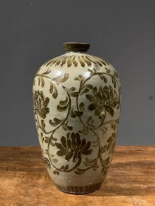 褐绘缠枝莲花纹青瓷梅瓶，顺丰包邮 商品图10