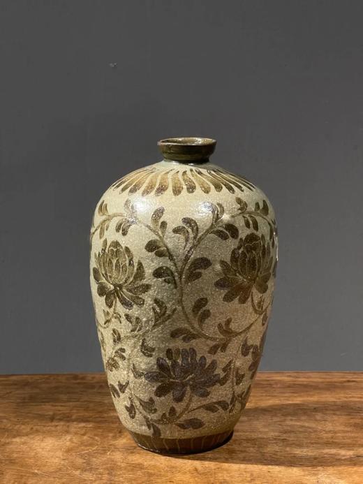 褐绘缠枝莲花纹青瓷梅瓶，顺丰包邮 商品图11