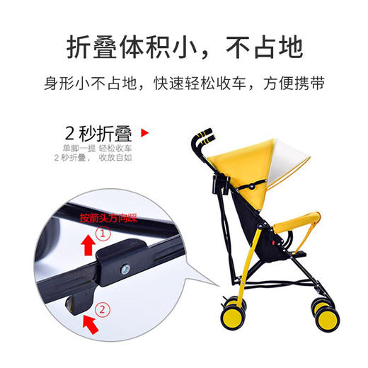 超级飞侠 黄色婴儿推车 PB108 商品图3