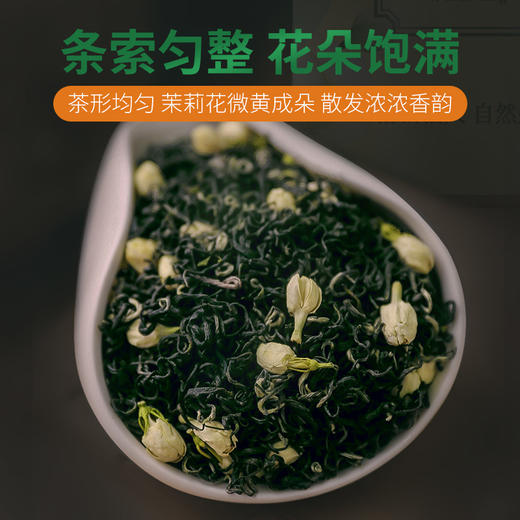 【茉莉花茶】茶马世家丨茉莉绿茶 特级浓香型 罐装 125g*2罐 送手提袋 广西横县茉莉花、川派茉莉飘雪工艺 商品图3