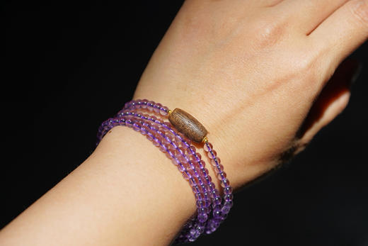 紫水晶沉香手链 商品图6