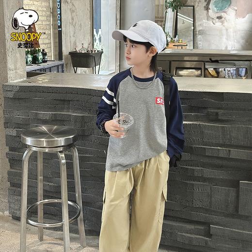 【清仓捡漏】【130-160】【史努比】男童春秋款美式街头风长袖T恤 商品图4