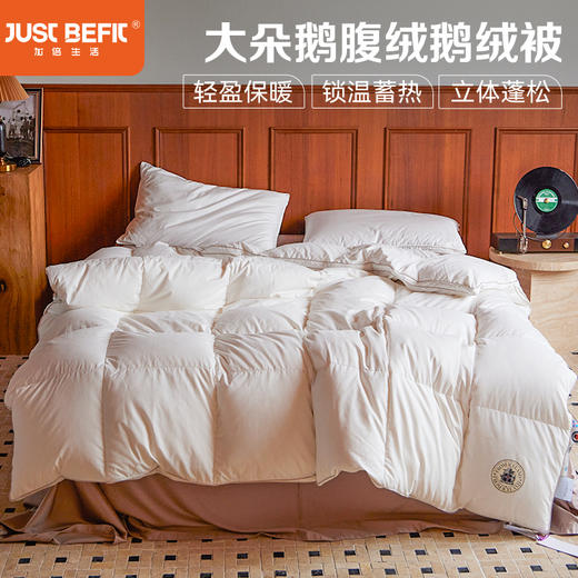【鹅绒被】极光鹅绒被 ICEQUEEN冰雪皇后系列家用羽绒被子 95%大朵白鹅绒填充被芯，600-1400克可选 商品图0