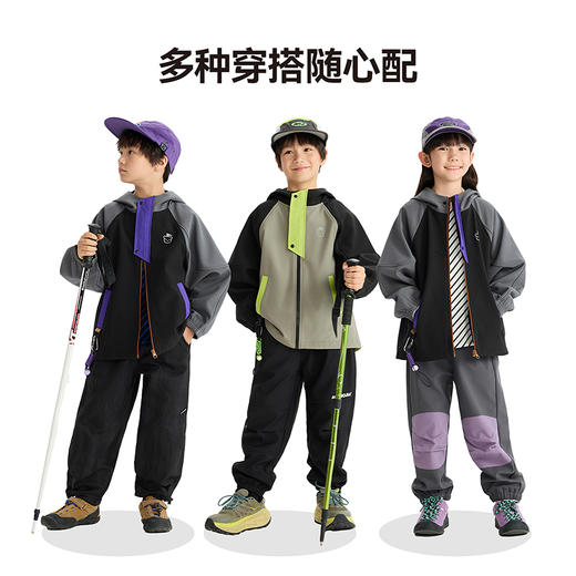 漫画家【铠甲暖壳衣】上学训练骑行户外防水防风内里加绒软壳外套 商品图3