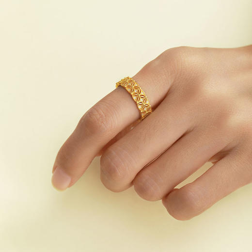 宫匠造办 奉旨发财黄金戒指 商品图3