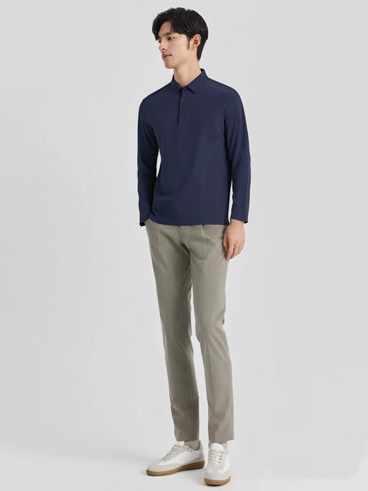 【挺阔有型 质感满满 男女同款】斯辰唯佳高弹面料冰丝无痕POLO衫 （D30-12366） 商品图4