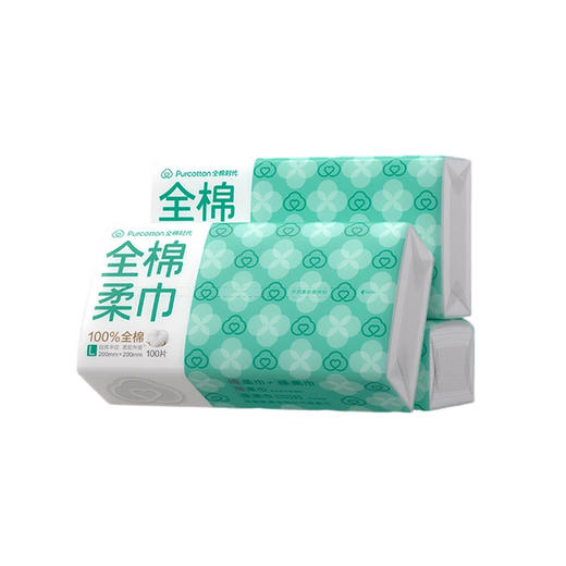 全棉时代经典L码爆款棉柔巾100片*3包 商品图4