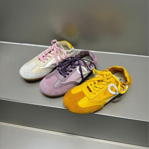 2025新款德训鞋！真皮平底软底圆头百搭拼色阿甘鞋运动休闲鞋女鞋！ 商品图1