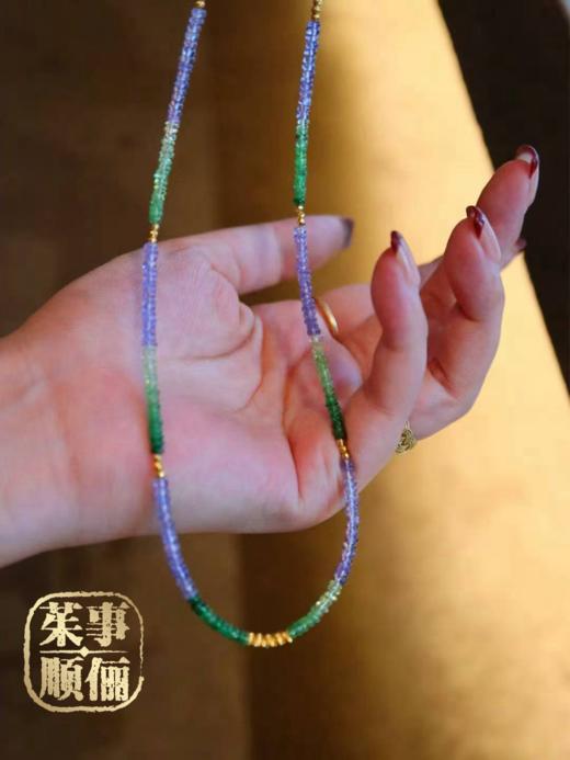 【茱事顺俪】18K黄金沙弗莱坦桑石项链 商品图1