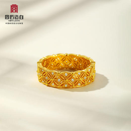 宫匠造办 奉旨发财黄金戒指 商品图1