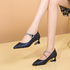 【预售5天】羊皮尖头粗跟一字扣单鞋女时装中跟玛丽珍鞋JLD&2202-24 商品缩略图1