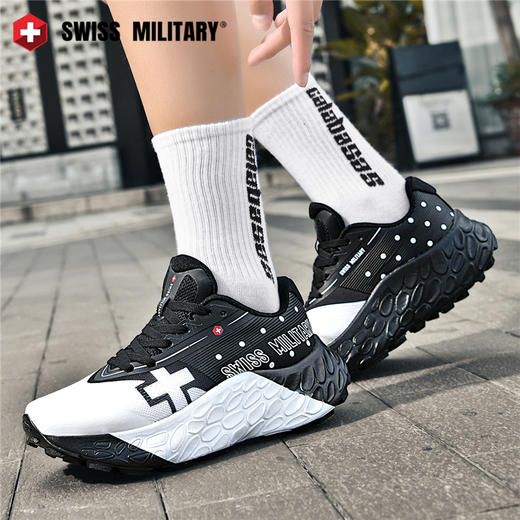 瑞士军工SWISS MILITARY 情侣同款潮流厚底 增高显瘦 耐磨防滑 街头情侣休闲鞋/SM8851 商品图2