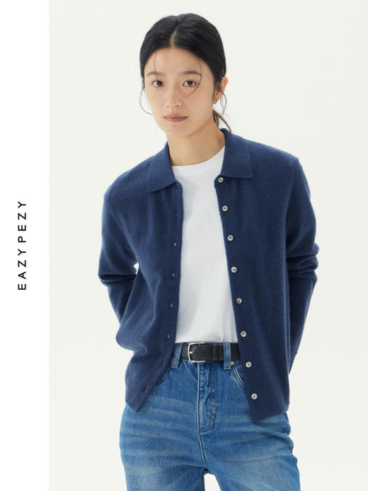 羊绒针织衬衫开衫 商品图3