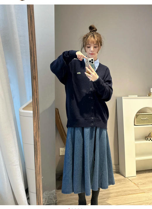 L.A.C 法渔男女同款秋冬 全棉厚针织开衫毛衣 MY150 商品图1