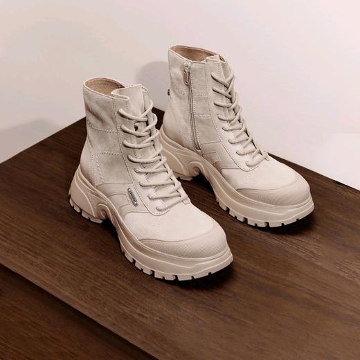 【云粉节】【思加图】BF楼思加图 2025秋冬新款复古厚底增高女短靴EFU49吊牌价1690 商品图2