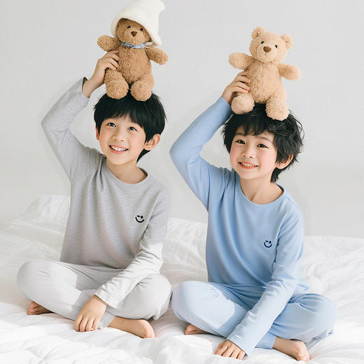 【爆品主推】（2套装）马卡乐儿童保暖内衣秋衣秋裤套装7A级抗菌抗静电暖姜发热套装500925034206 商品图2