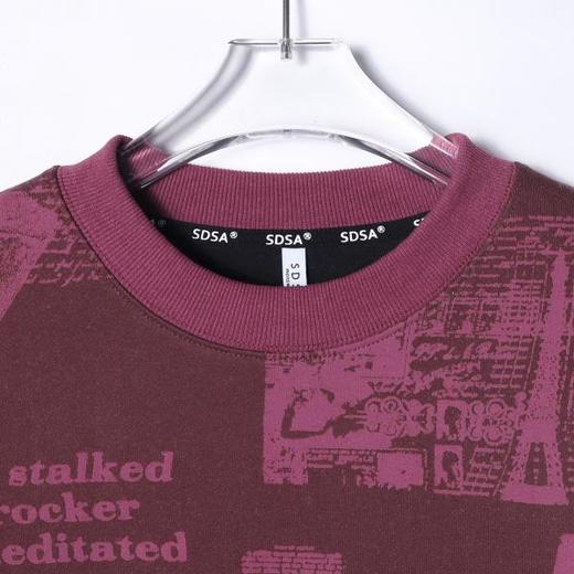 WY1135SDSA男士秋冬新款痞帅男装宽松设计好美式印花字母圆领卫衣百搭潮 商品图2