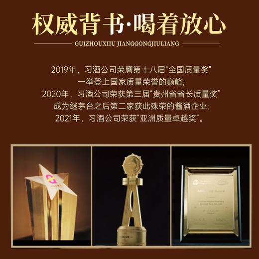 【获贵州省质量协会授牌为官方合作品牌】贵州习酒·匠工九酿 酱香型白酒 53%vol 商品图4