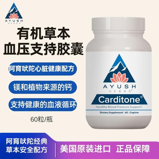 【天然草本血压配方】新包装 Carditone 2个月剂量  阿育吠陀经典草本安全配方 血压支持 商品图0