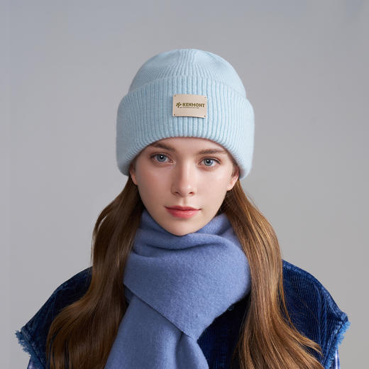 100%绵羊毛针织帽 | 卡蒙  女款 韩系百搭冷帽 户外登山大头围堆堆帽 KM-9586 商品图11