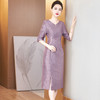LC 2531旗袍连衣裙中式改良版七分袖旗袍日常可穿 商品缩略图2