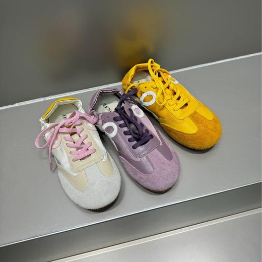 2025新款德训鞋！真皮平底软底圆头百搭拼色阿甘鞋运动休闲鞋女鞋！ 商品图4