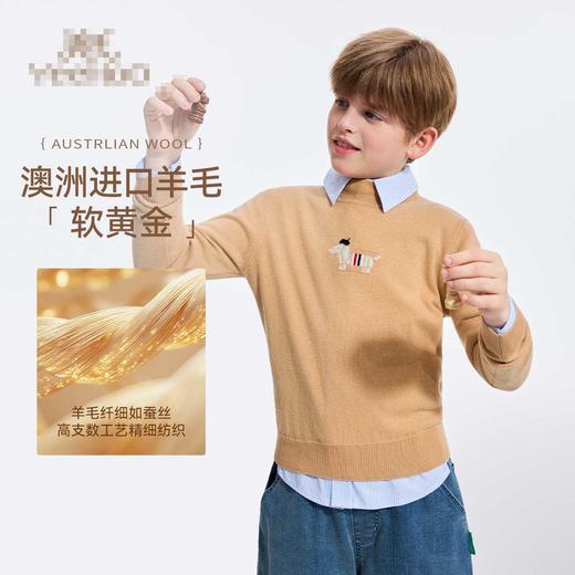 【英氏】【100%绵羊毛】【110-150】男女童秋冬羊毛衫针织衫 商品图5
