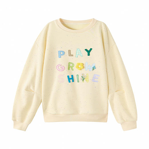 笛莎Deesha 童装女童卫衣2025冬新款女童立体刺绣拼布装饰卫衣 商品图4