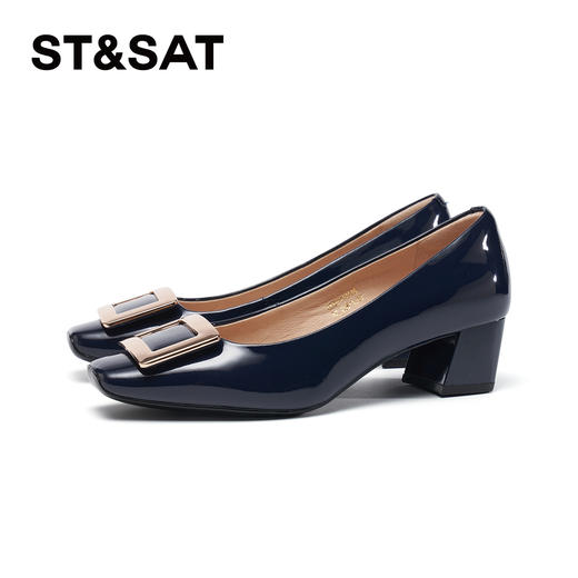 【方扣系列】星期六经典通勤百搭粗跟单鞋SSD1111475 商品图11