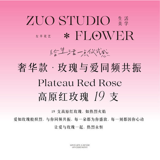 奢华款鲜花【玫瑰与爱同频共振】高原红玫瑰19支/氛围感仪式感鲜花 商品图3