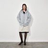 NUTH宽松廓形中长款连帽拉链卫衣外套女 藏蓝色/花灰色/深棕色 商品缩略图2