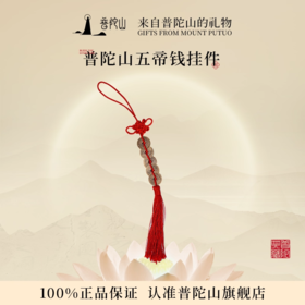【普陀山】五帝钱吉祥结护身符 可挂于家门包包收银台