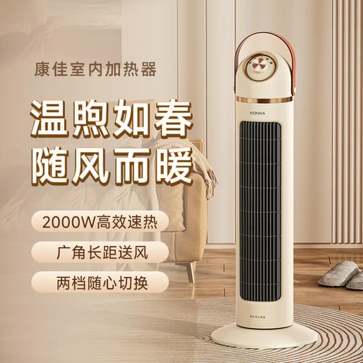 康佳家用电暖器取暖器立式暖风扇二档摇头款机械款送礼好品KDNQ-2002-WZ(G) 商品图0