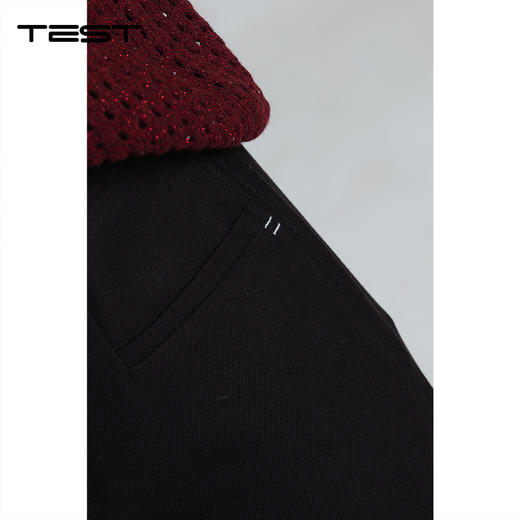 秋上新都市时尚风黑色垂坠感休闲裤3253038 商品图3