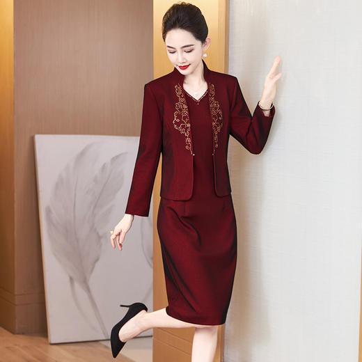 LC 2536旗袍时尚端庄大码两件套裙 商品图3