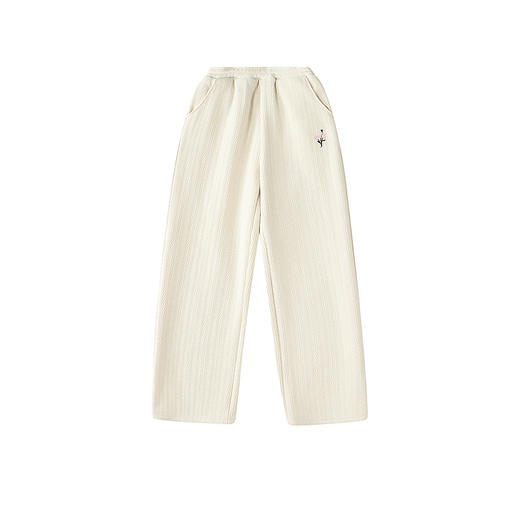 笛莎Deesha 童装女童裤子2025冬新款女童绣花阔腿长裤 商品图4