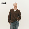 森马毛衫男冬季假两件V领针织衫含羊毛2025新款拼色时尚内搭毛衣 商品缩略图1