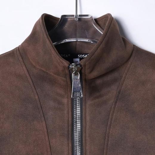 WT210SDSA男士秋冬新款痞帅男装套头复古美式高街扎染半拉链立领卫衣 商品图2