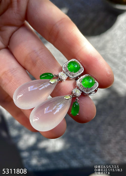 高冰种水滴耳坠【5311808】具体价格微信咨询 商品图5