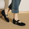 【预售5天】简约时尚圆头平底单鞋女春秋新款通勤百搭一字带浅口玛丽珍鞋ZF&25157 商品缩略图4