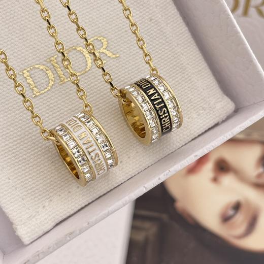 迪奥 方钻珐琅字母路路通项链(MM) 商品图0