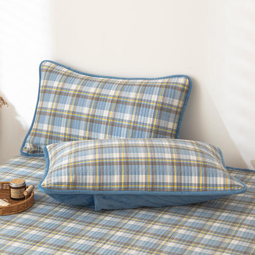 自然醒全棉色织水洗棉床盖枕套系列JY 商品图9