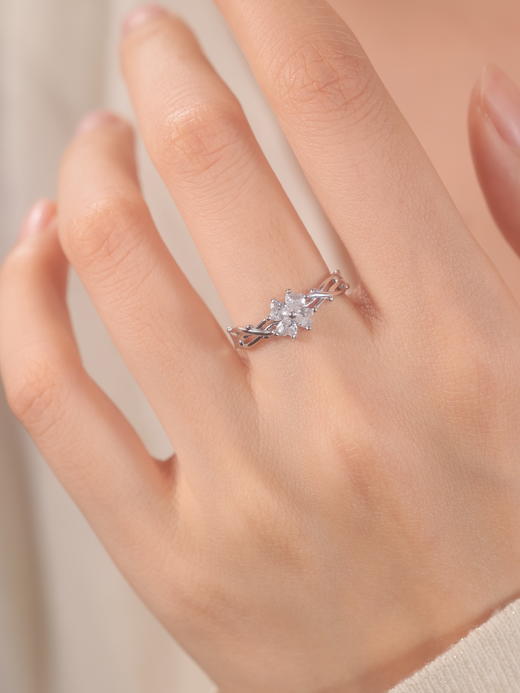 【999足银】 卡蒂罗/KADER 荆棘之花戒指 幸运四叶草森系小众设计经典高级感开口可调节优雅轻奢闺蜜日常#好运 商品图4