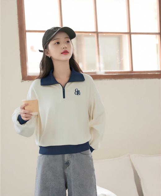 佐丹奴女装25年商场同款拉链翻领卫衣05325621 商品图3