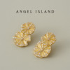 ANGEL ISLAND「雨荷」荷叶拉丝锆石耳钉 商品缩略图6