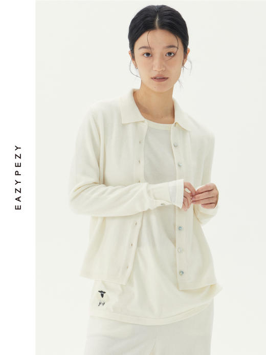 羊绒针织衬衫开衫 商品图1